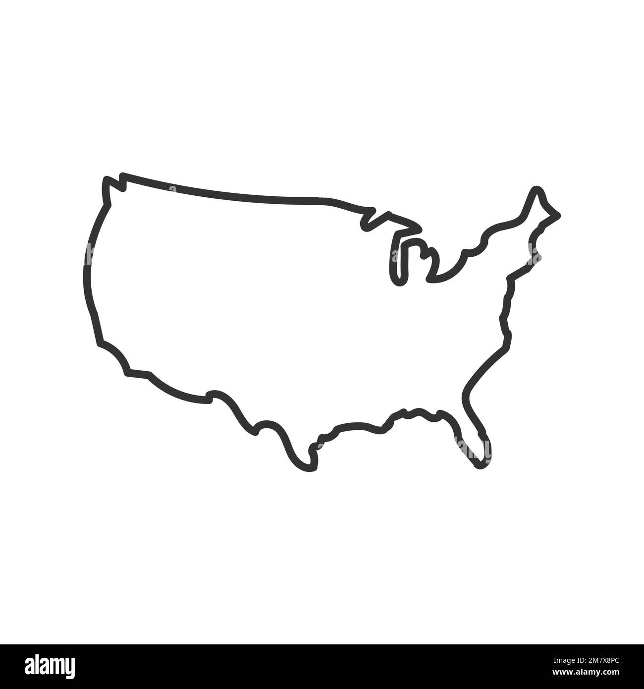 USA map icon. isolated on white background. Vector illustration. Eps 10 ...