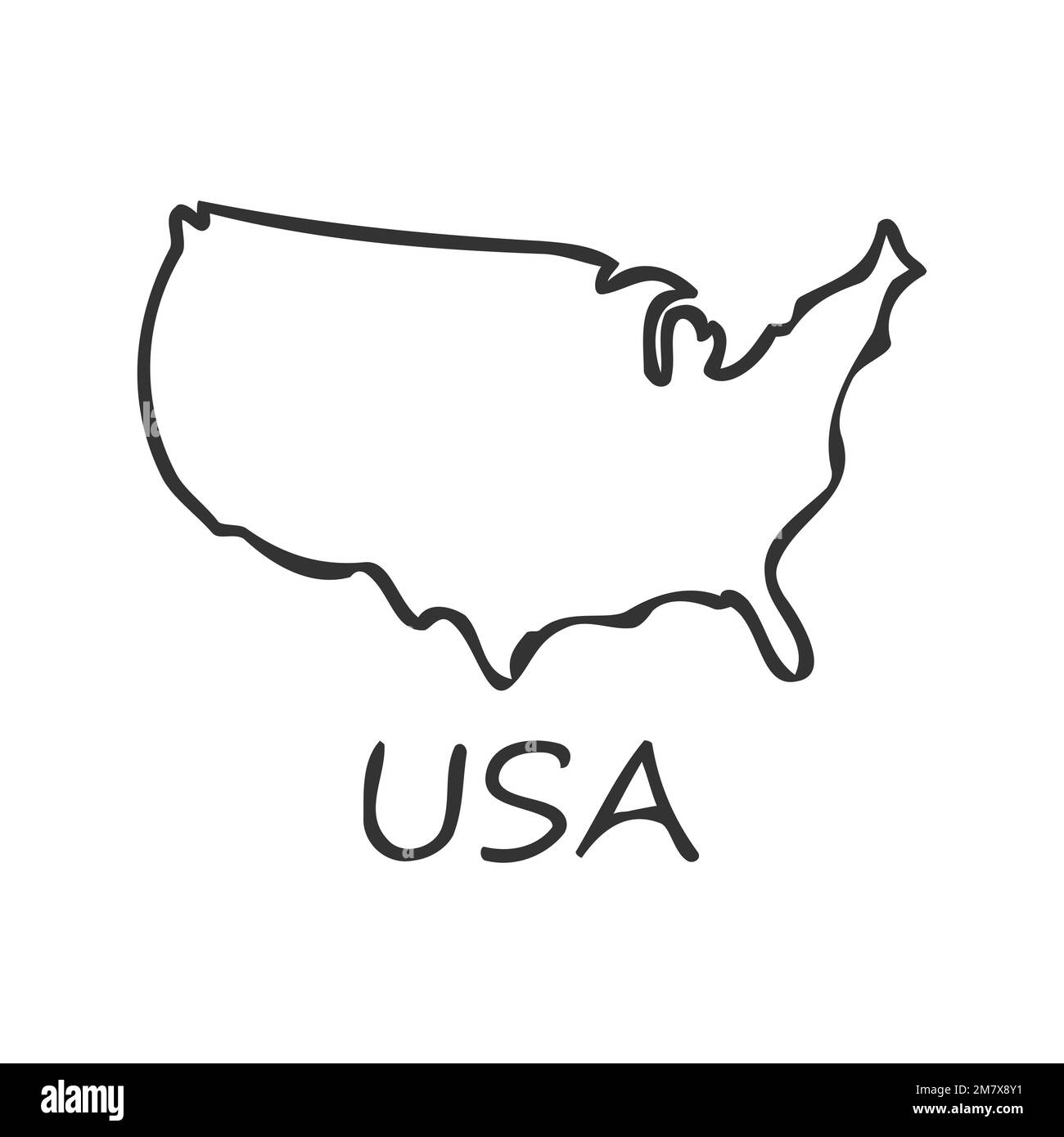 USA map icon. isolated on white background. Vector illustration. Eps 10 ...