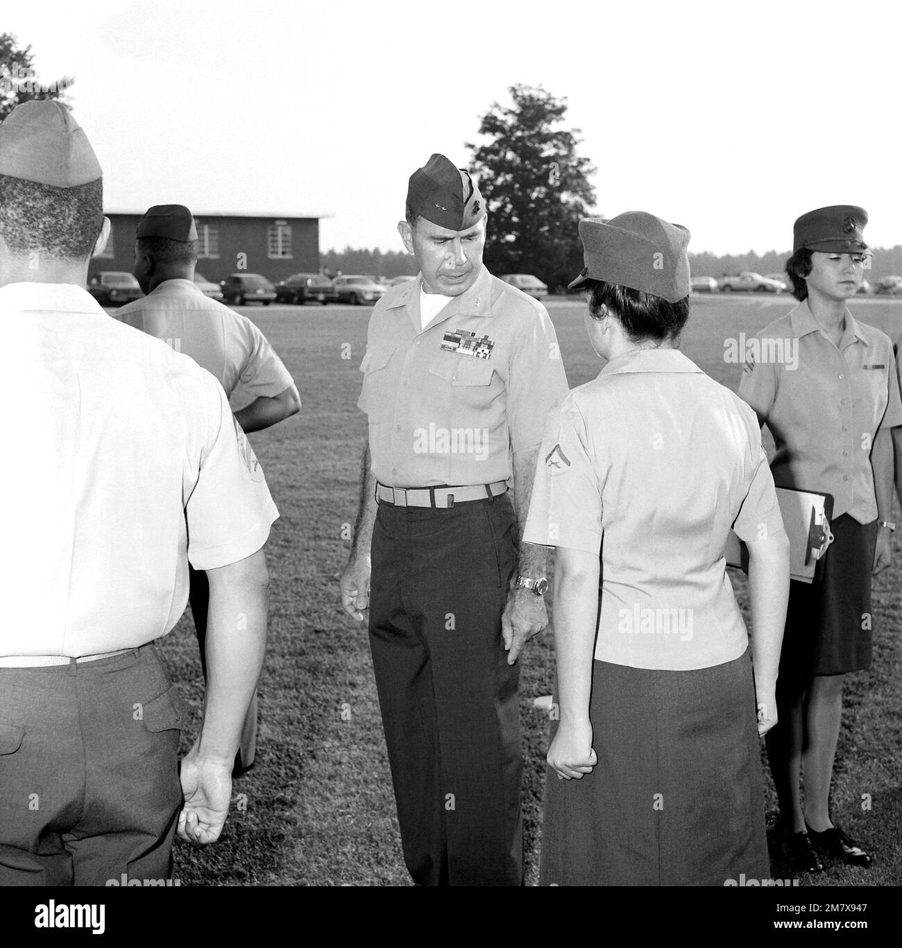 Commanding Officers Inspection Personnel inspection Black and White Stock Photos & Images - Alamy