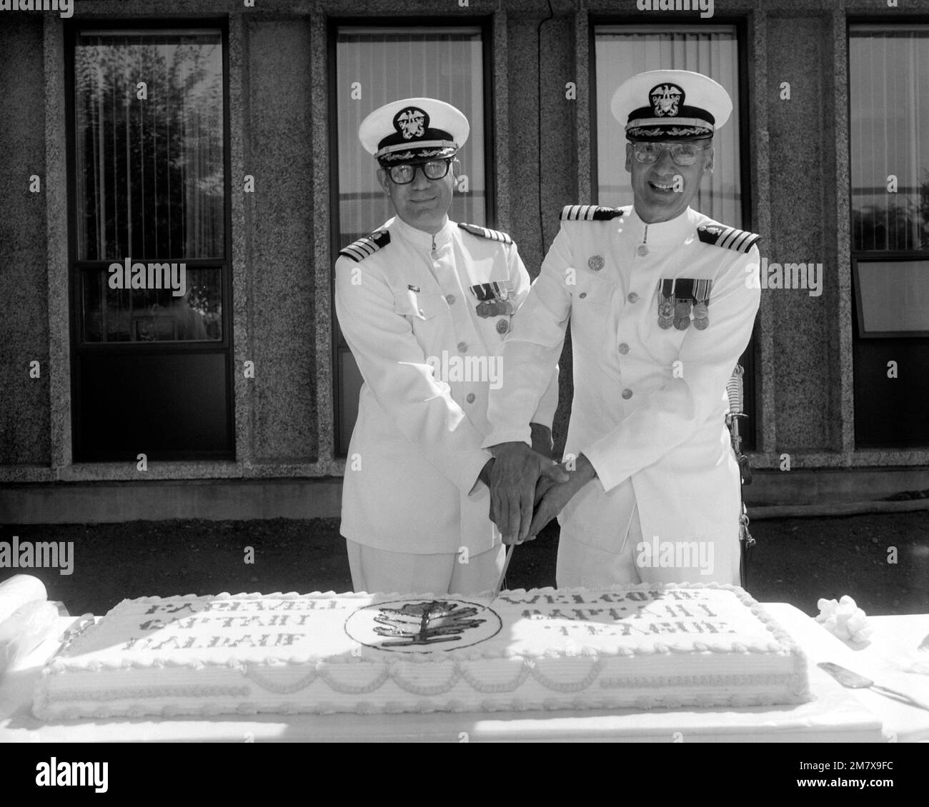 Naval hospital change of command Black and White Stock Photos & Images ...