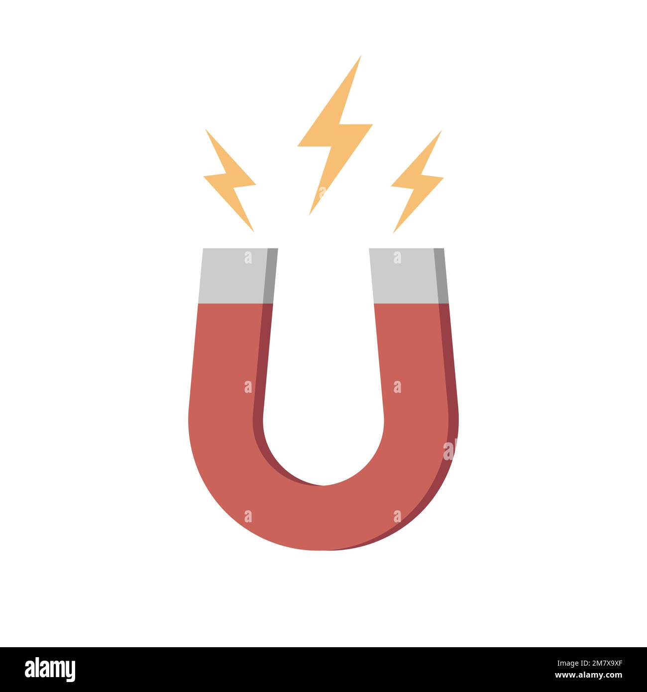 Magnet icon isolated on white background. Vector illustration. Eps 10. Stock Vector