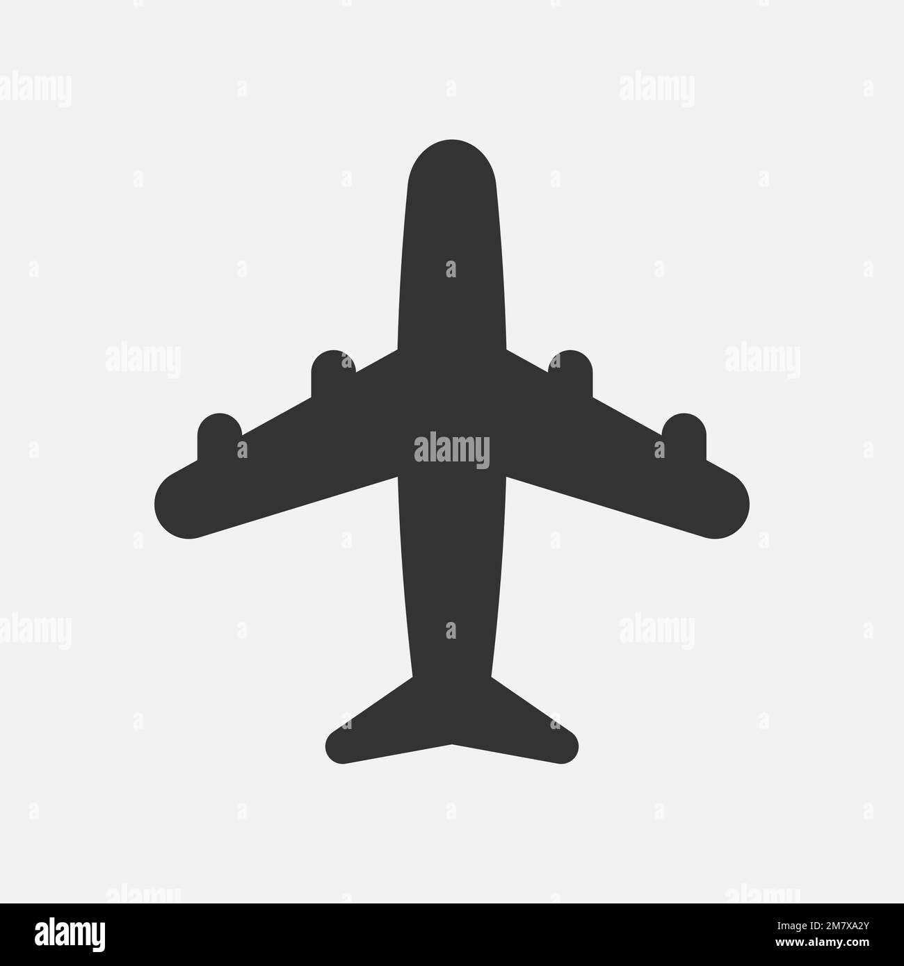 Airplane icon isolated on white background. Vector illustration. Eps 10 ...
