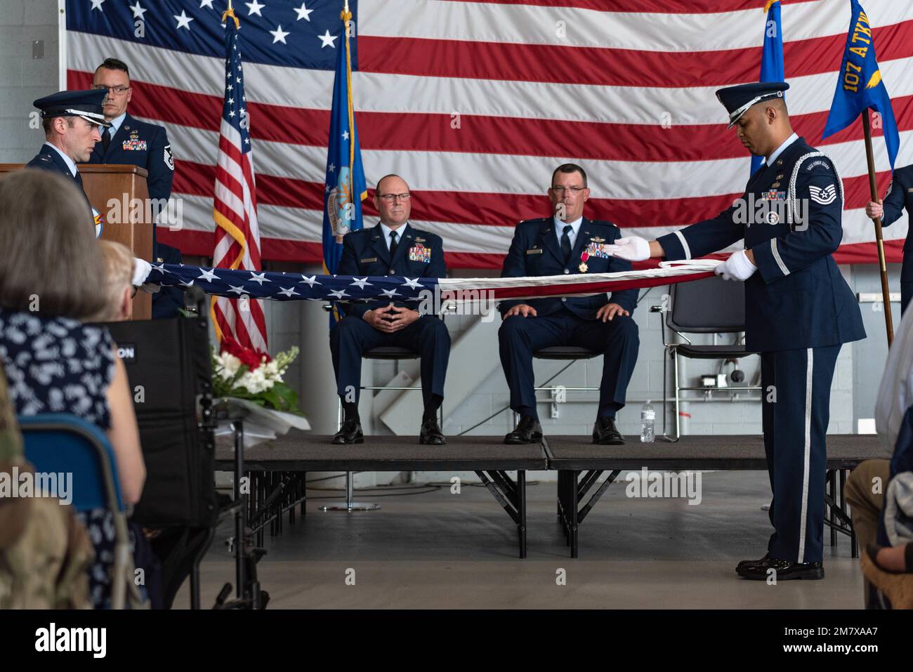 Members of the Niagara Falls Air Reserve Station Honor Guard perform ...