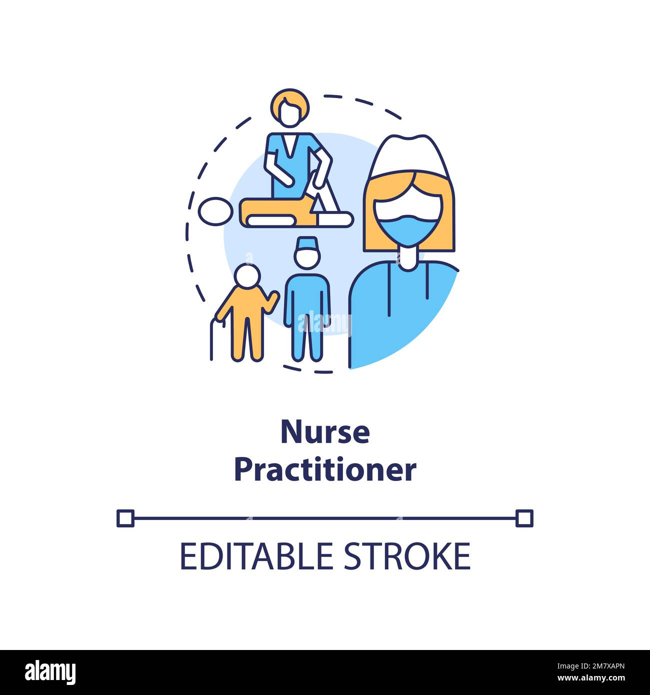 Nurse practitioner concept icon Stock Vector Image & Art Alamy