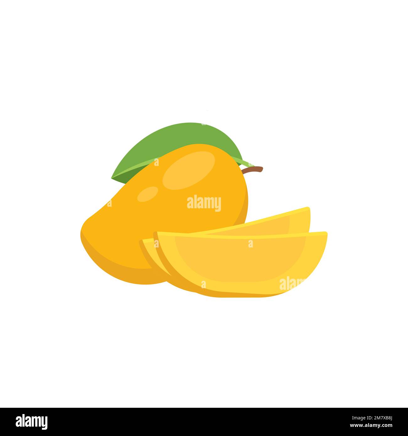 mango isolated on white background. Vector illustration. Eps 10 Stock ...