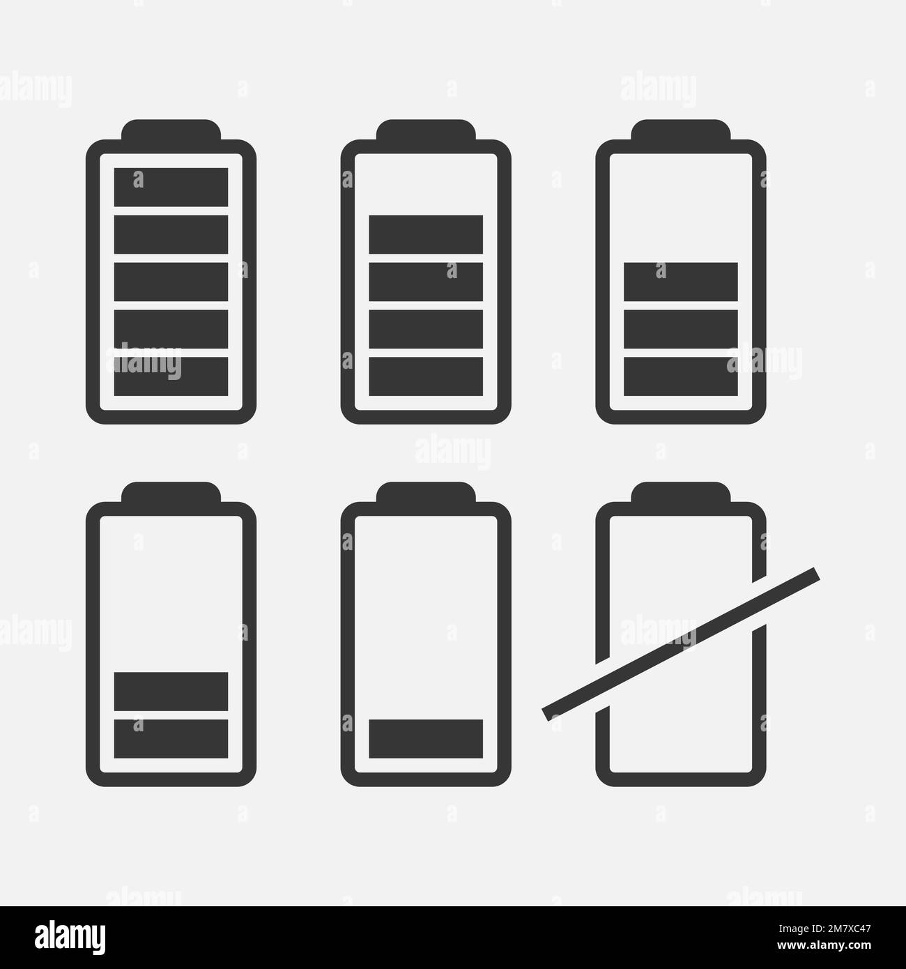 Battery Icons setisolated on white background. Vector illustration. Eps ...