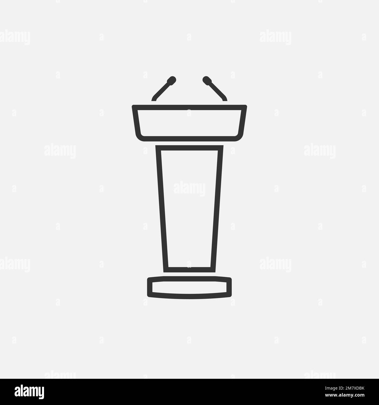 Tribune icon. Simple Podium Icon isolated on white background. Vector ...