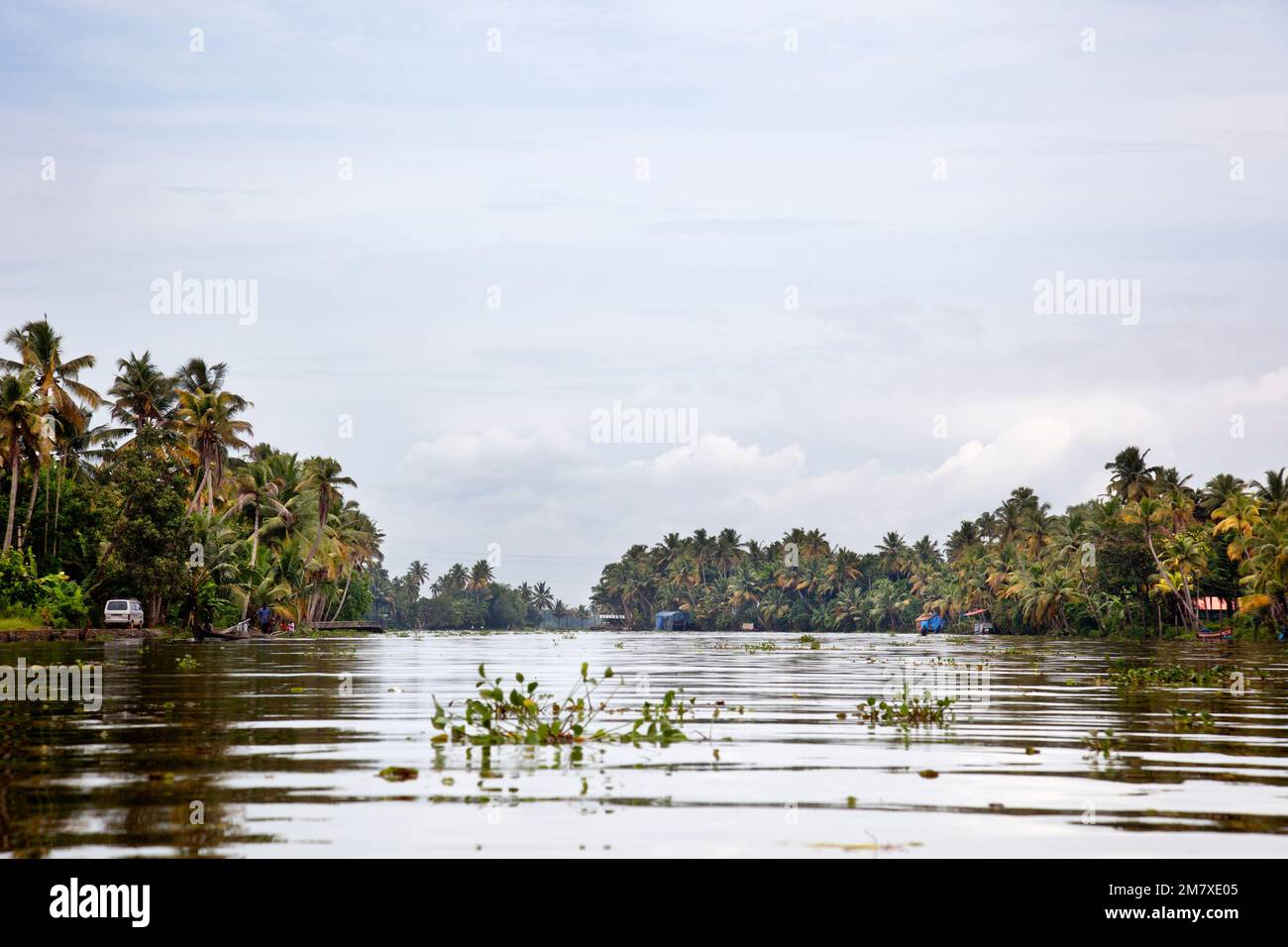 calm waters of a canal in Alappuzha Stock Photo