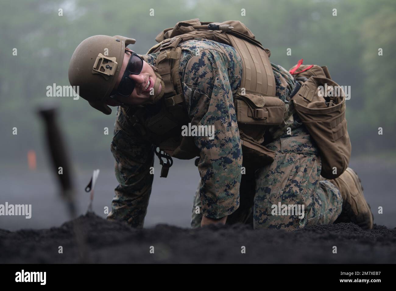 Soldiers practice using sniper skills to dispose of explosives