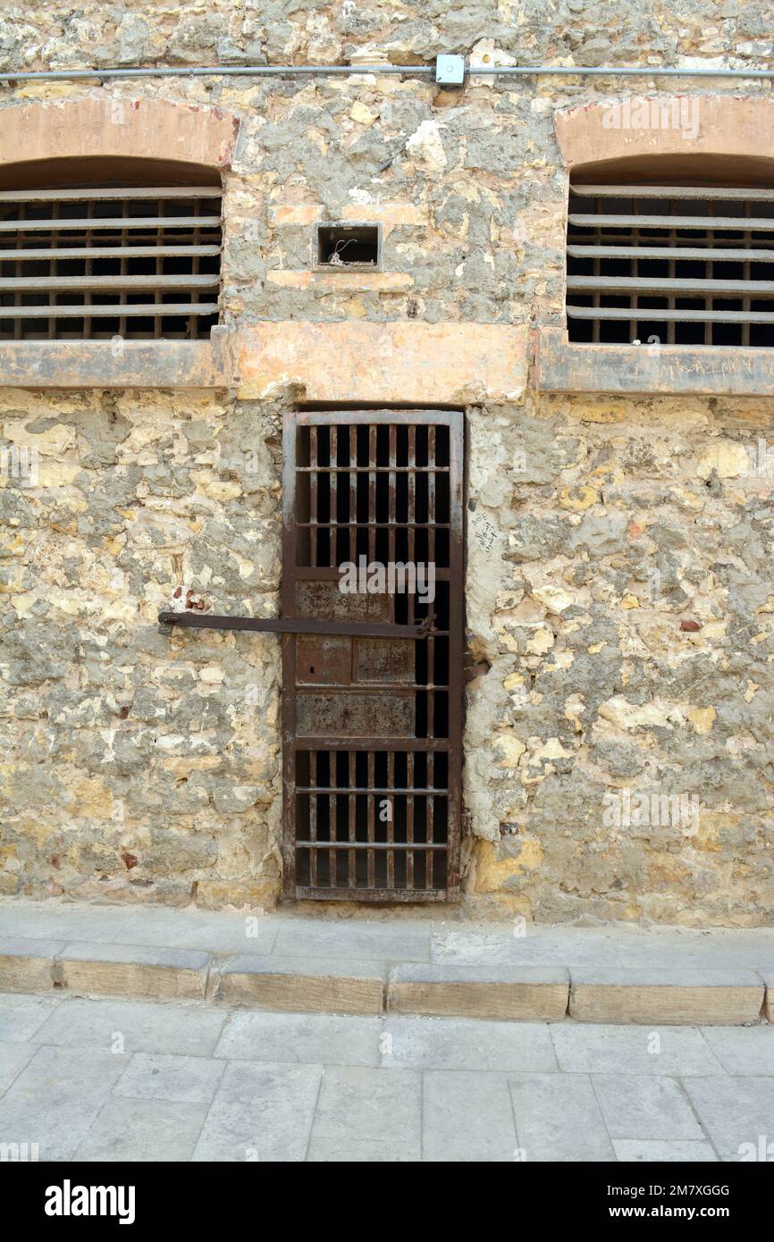 Cairo Saladin Citadel Prison Museum, actual prison cells that were in use from ancient times of history until the 20th century, found next to the Nati Stock Photo