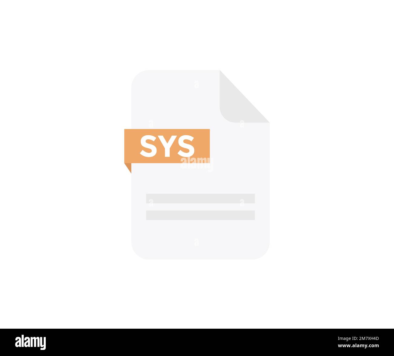 File format SYS logo design. Document file icon, internet, extension, sign, type, presentation, graphic, application. Element for applications. Stock Vector