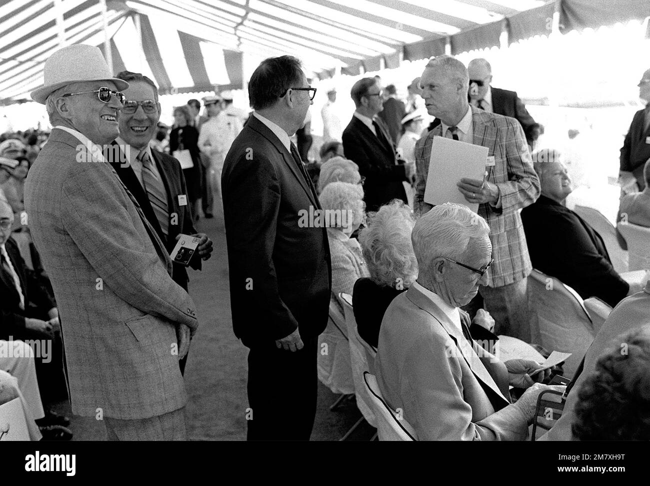 A view of the guests taking their seats prior to the commissioning