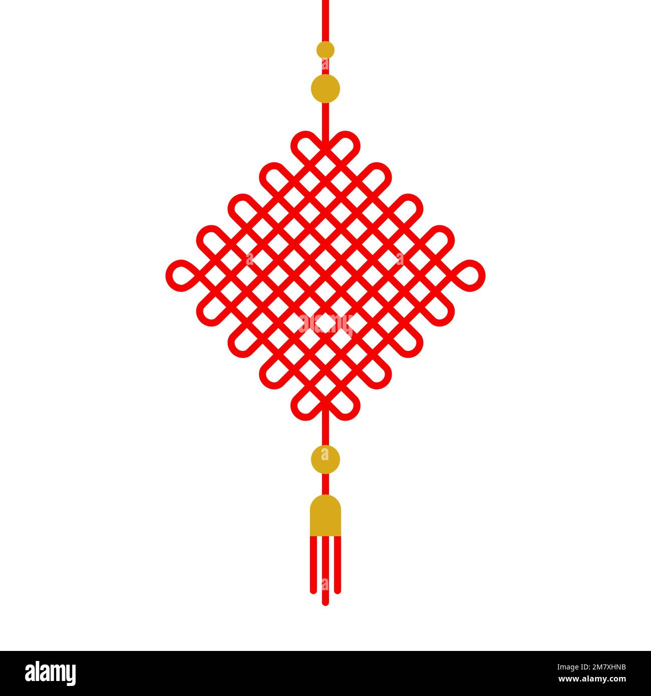 chinese new year hang red cloth