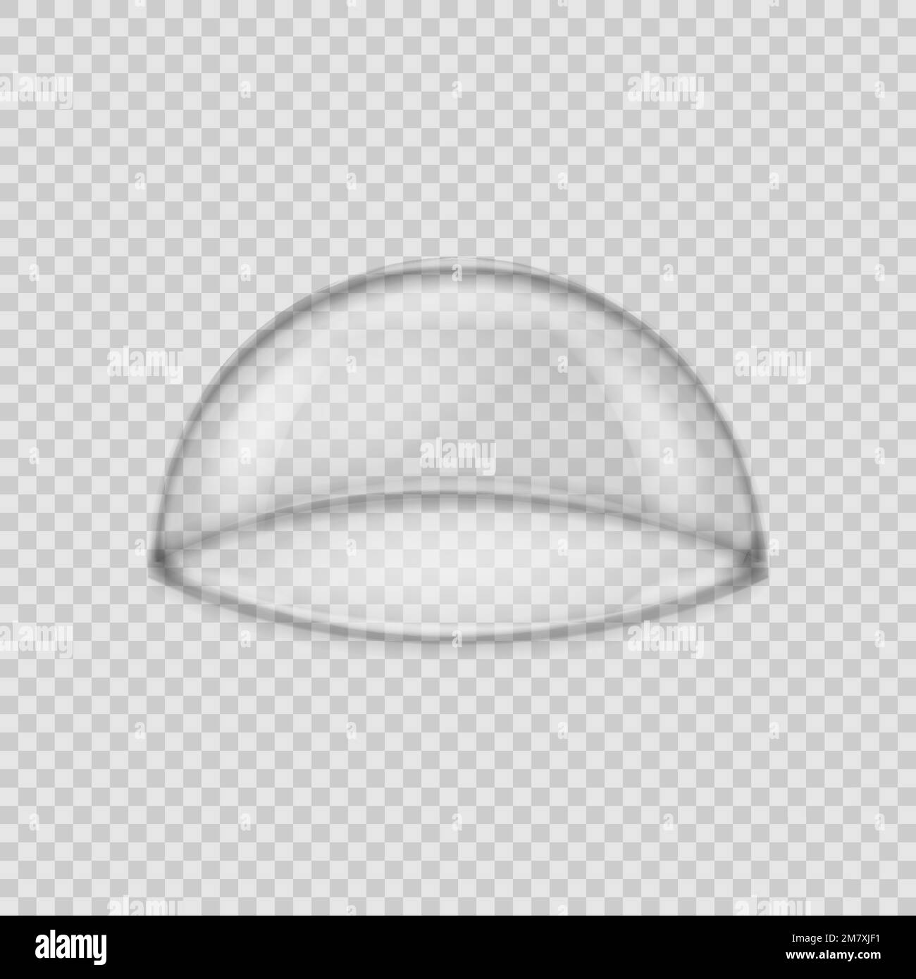 Glass dome isolated on transparent background. Vector illustration. Eps