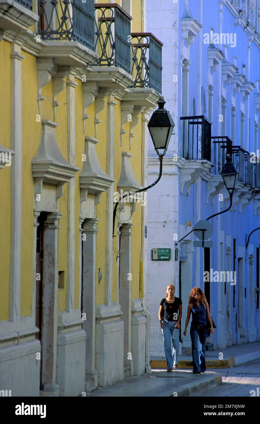 Mexico, Campeche, City of Campeche, Centro Historico, Stock Photo