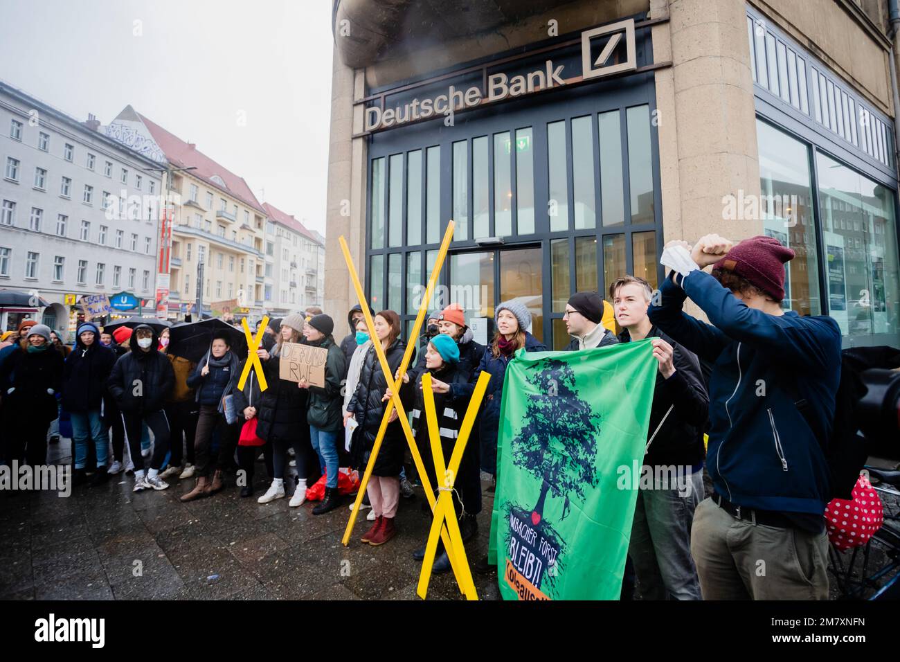 Berlin, Germany. 11th Jan, 2023. Participants of a protest by Fridays