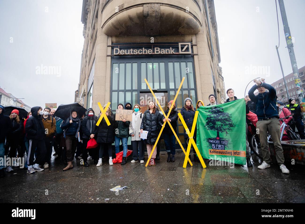 Berlin, Germany. 11th Jan, 2023. Participants of a protest by Fridays