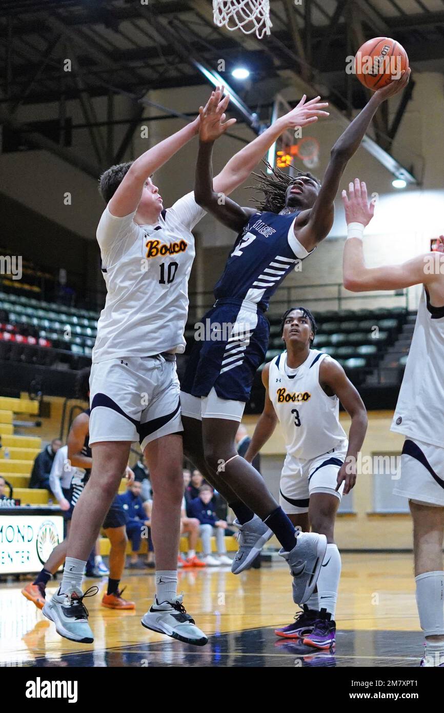 An Indiana High School basketball tournament, players in white
