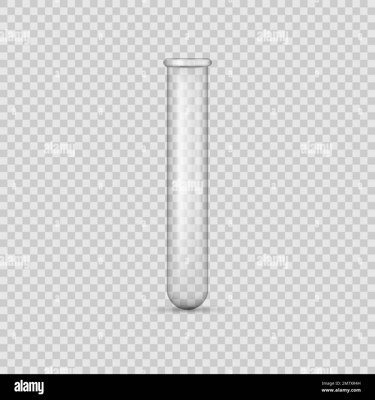 Scientific glassware test tubesMedical glass tube set isolated on