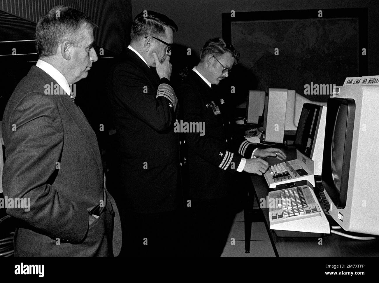 Distinguished visitors tour the War Gaming Center at the Naval War ...
