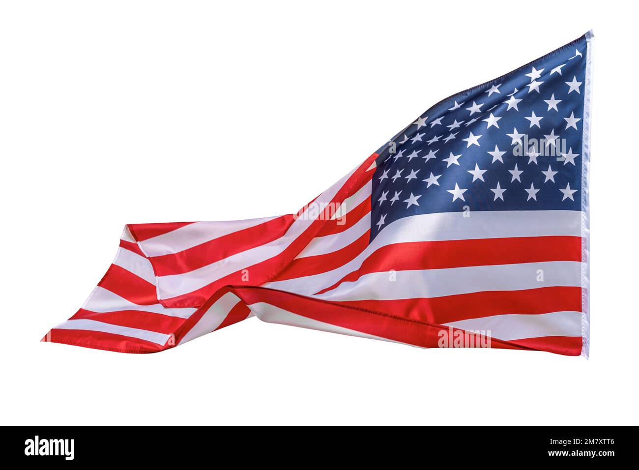 US flag on white background Stock Photo - Alamy