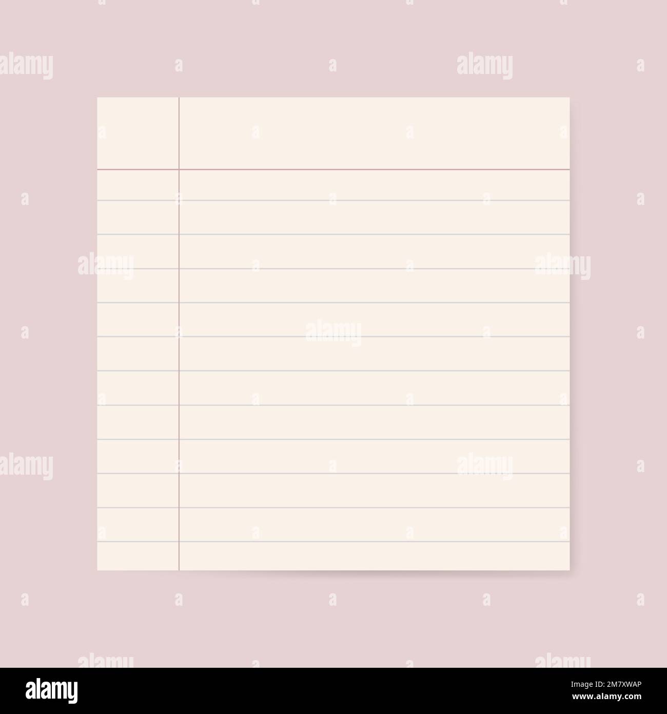 Blank lined paper vector graphic Stock Vector Image & Art Alamy