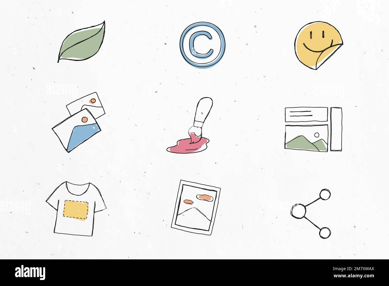 Copyright icon set collection Stock Vector Images - Alamy