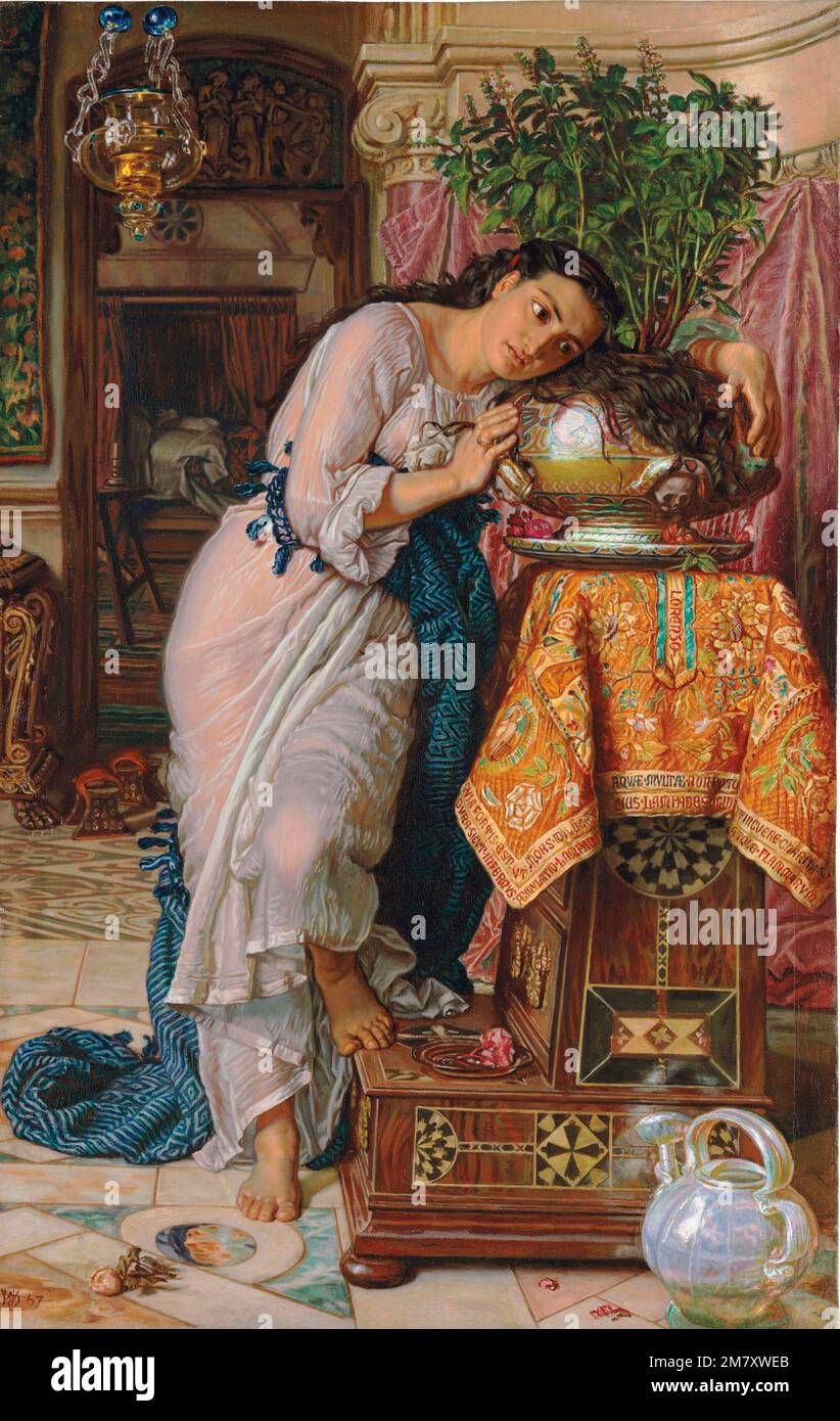 William Holman Hunt - Isabella and the Pot of Basil - 1868 Stock Photo