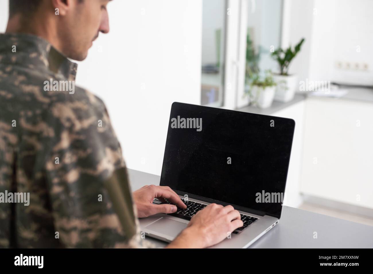 Man in digital camouflage uniform hi-res stock photography and images ...