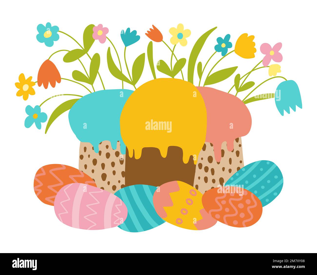 Easter greeting card Stock Vector