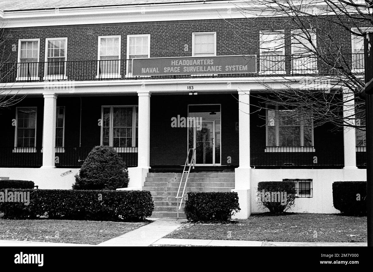 Front view of the Headquarters, Naval Space Surveillance System
