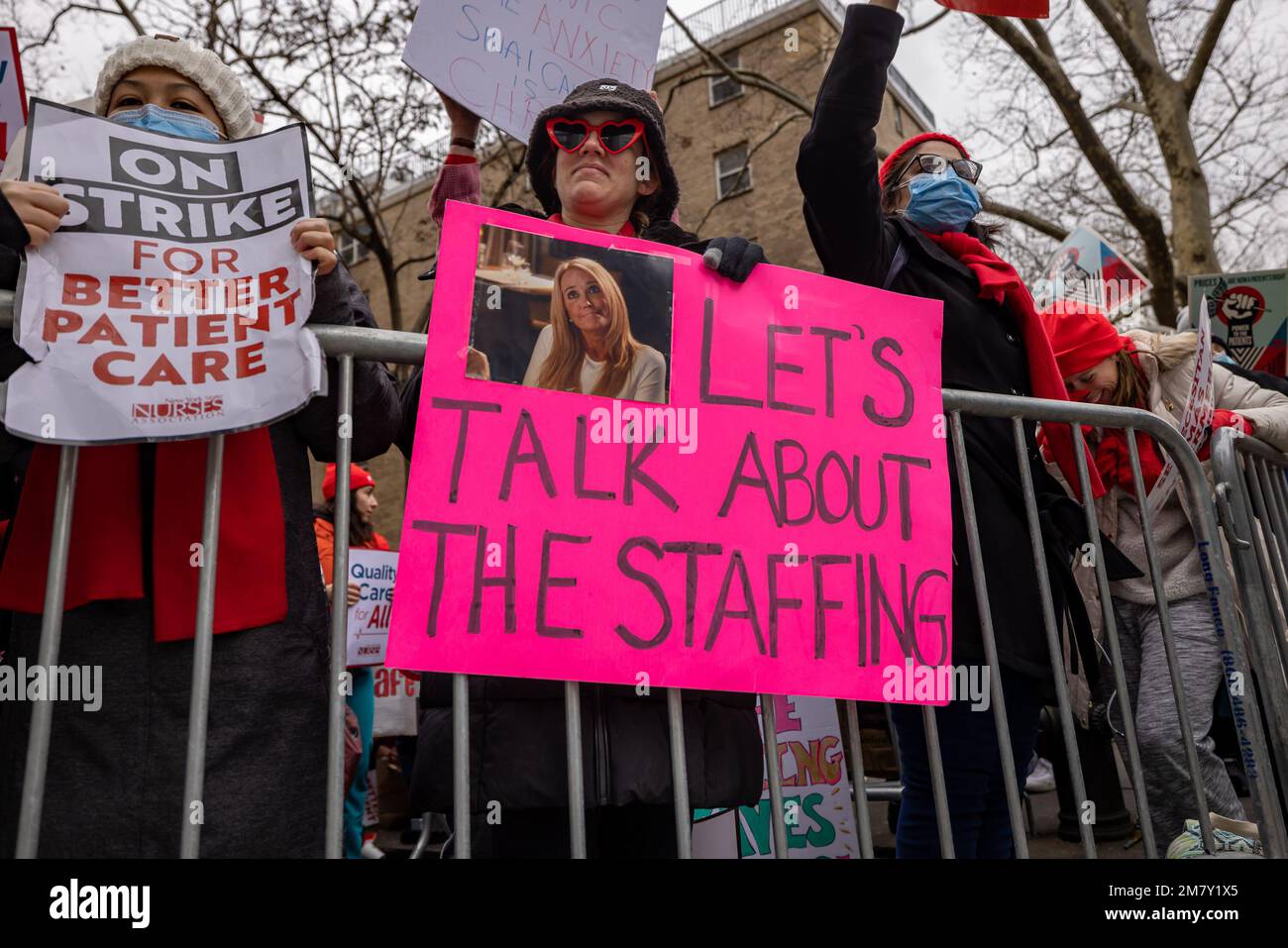 New York, United States. 10th Jan, 2023. Nurses at Mount Sinai Hospital