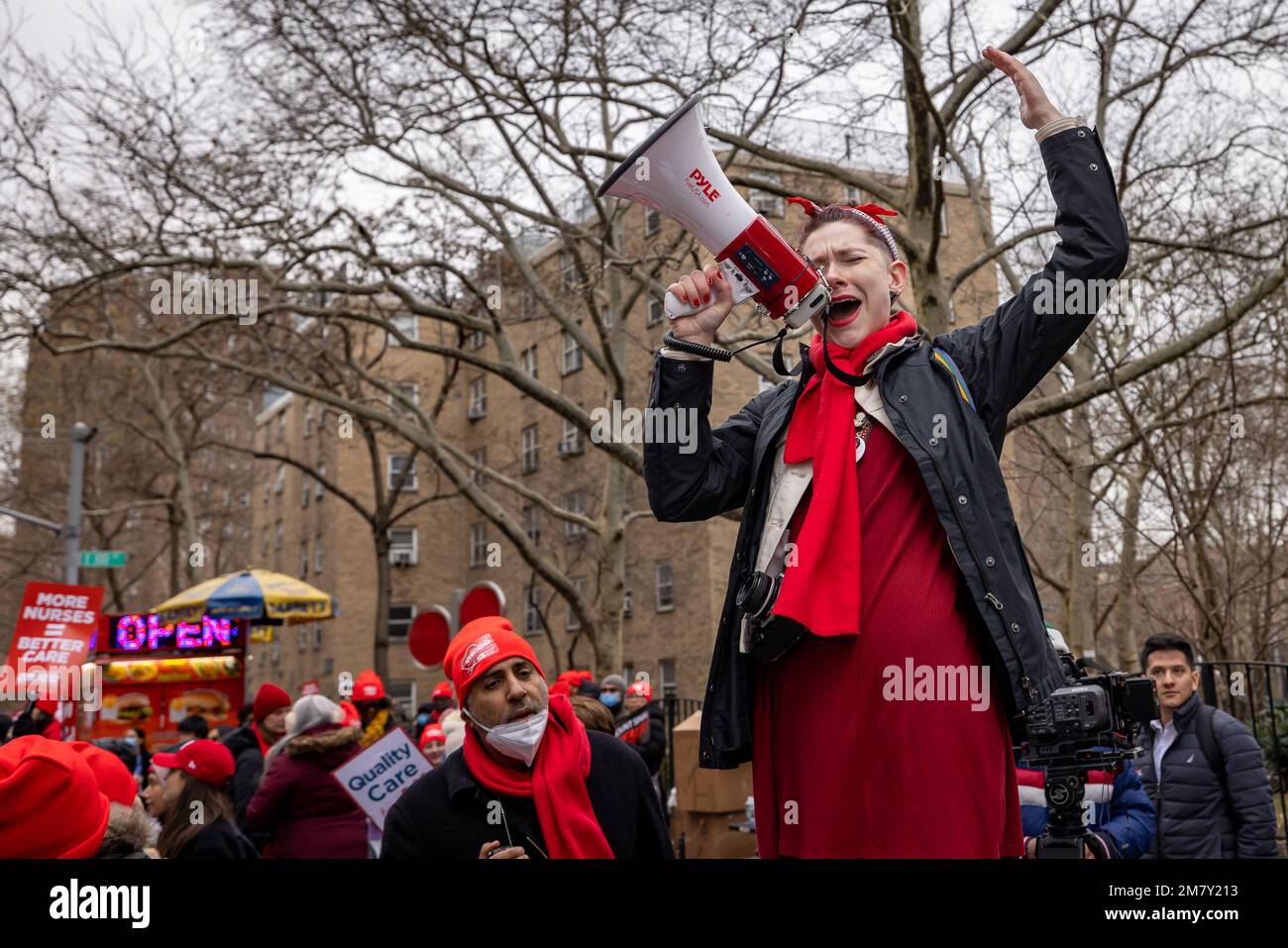 New York, United States. 10th Jan, 2023. Nurses at Mount Sinai Hospital