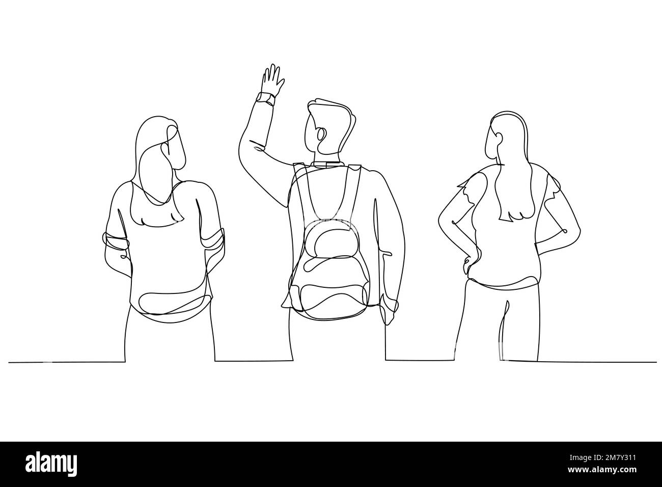 One person from behind Stock Vector Images Alamy