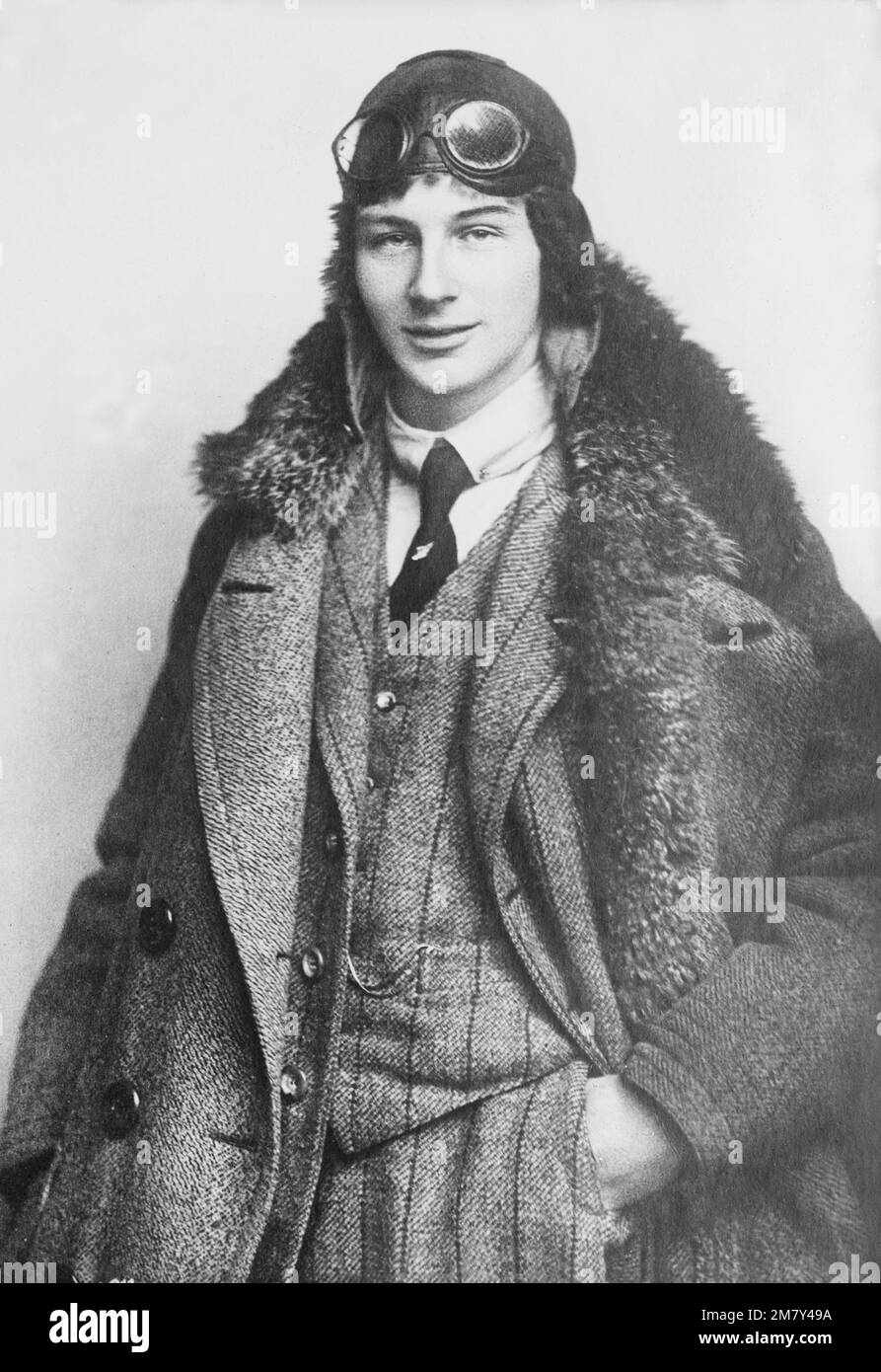 Vintage photo circa 1912 of the Dutch aviation pioneer and aircraft designer Anton Herman Gerard 'Anthony' Fokker.  He designed the infamous Fokker  Eindecker, DR1 Triplane and Fokker DVII fighter planes for the German airforce in World War One Stock Photo