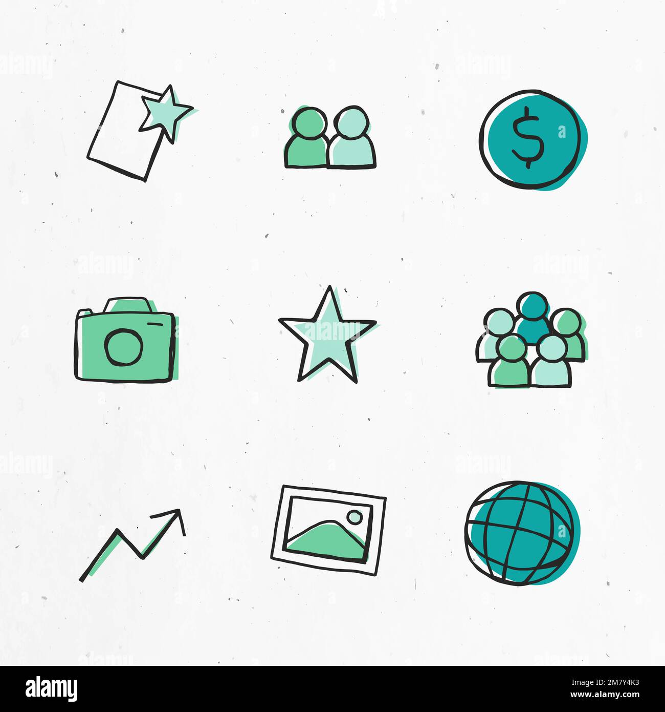 Green icon vector  for business use set Stock Vector