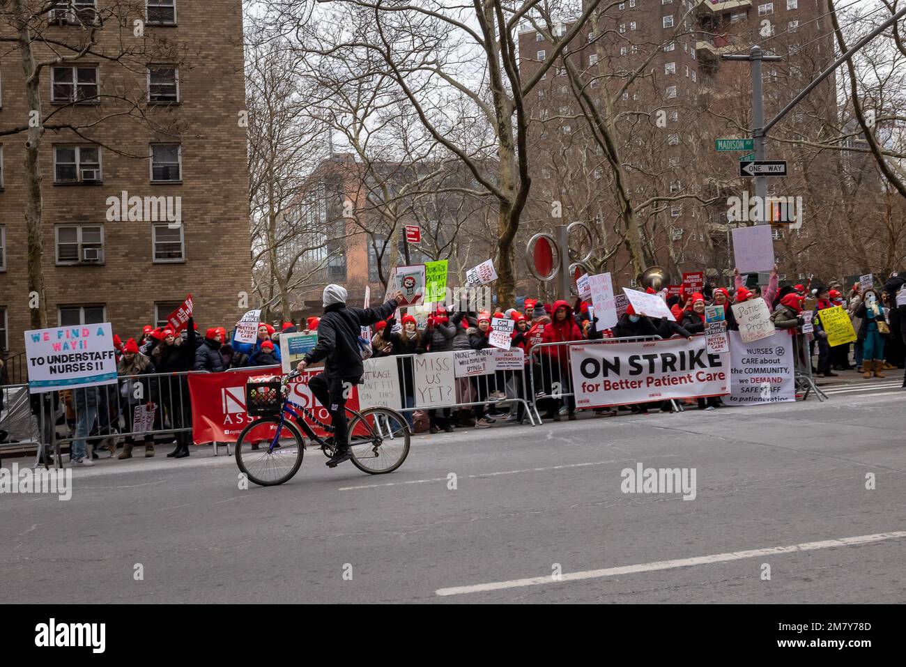 New York, New York, USA. 10th Jan, 2023. Nurses at Mount Sinai Hospital