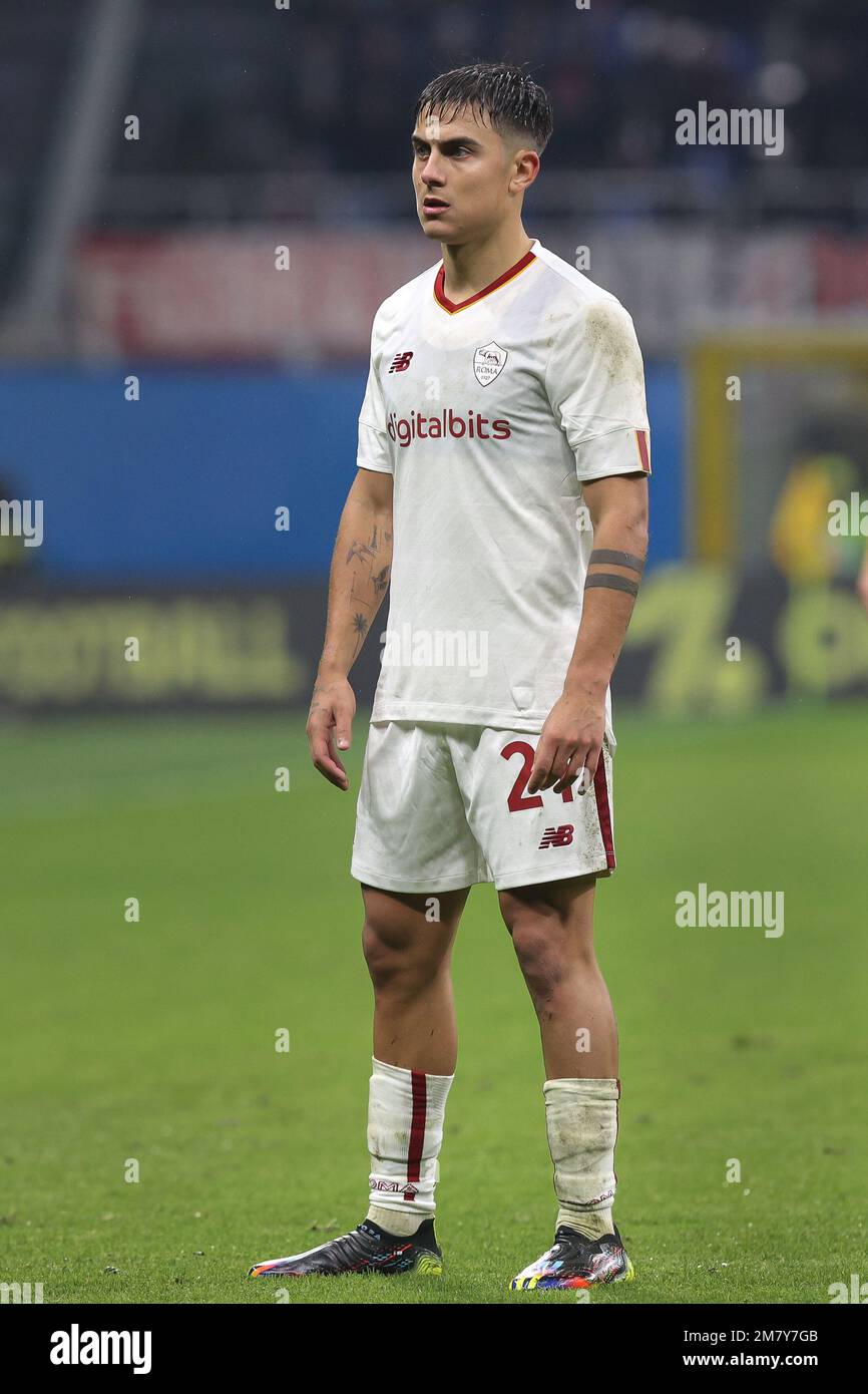 Roma, Italy. 12th Jan, 2023. Paulo Dybala of AS Roma celebrates