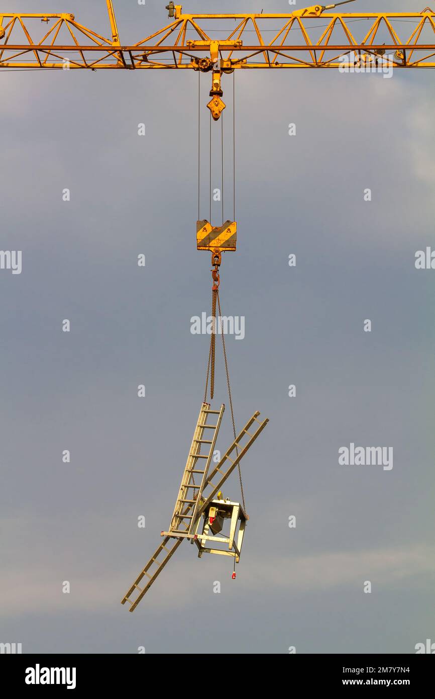 End of working day, construction industry, Germany Stock Photo