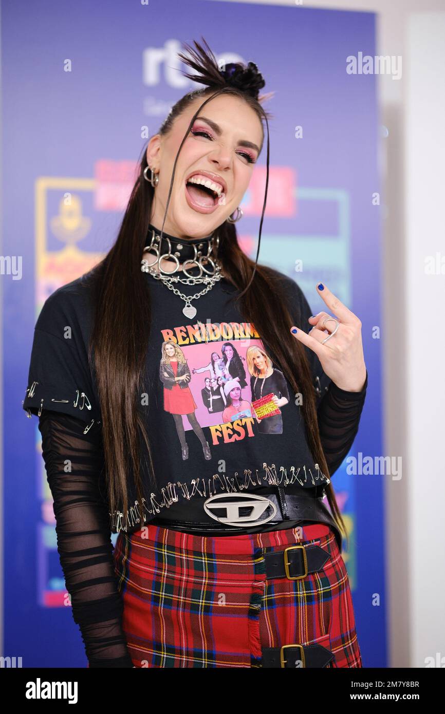 Singer Monica Naranjo poses for photos during the presentation of the  second edition of Benidorm Fest 2023 in Torrespaña, Madrid. (Photo by  Atilano Garcia / SOPA Images/Sipa USA Stock Photo - Alamy