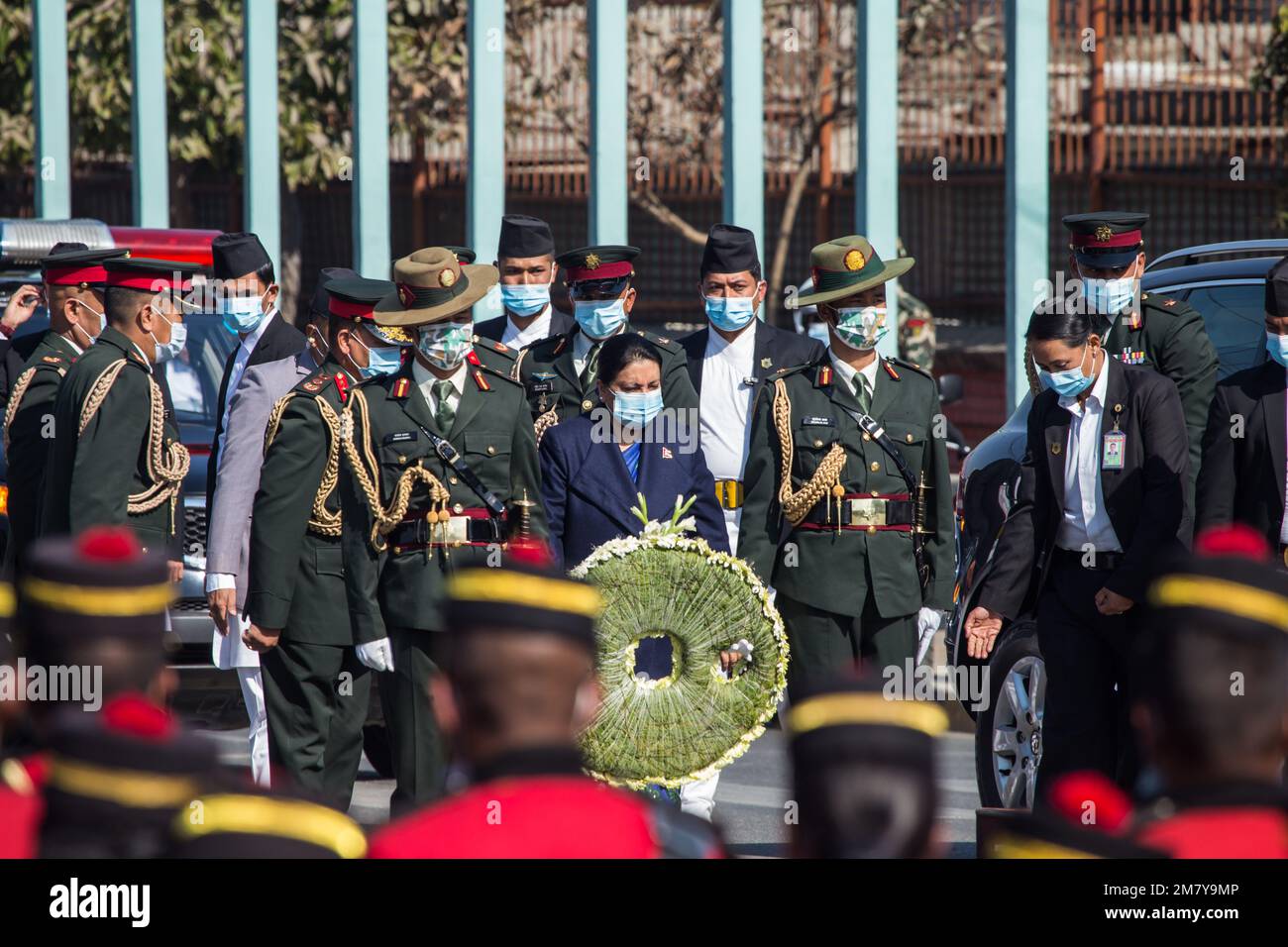 Kathmandu, Nepal. 11th Jan, 2023. Nepali President Bidya Devi Bhandari