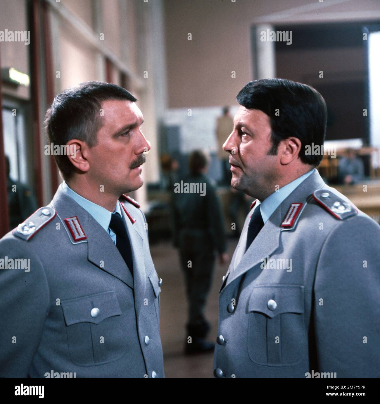 Planübung, Fernsehfilm, Deutschland 1977, Regie: Wolfgang Petersen, Darsteller: Karl Heinz von Hassel, Günter Lamprecht Stock Photo