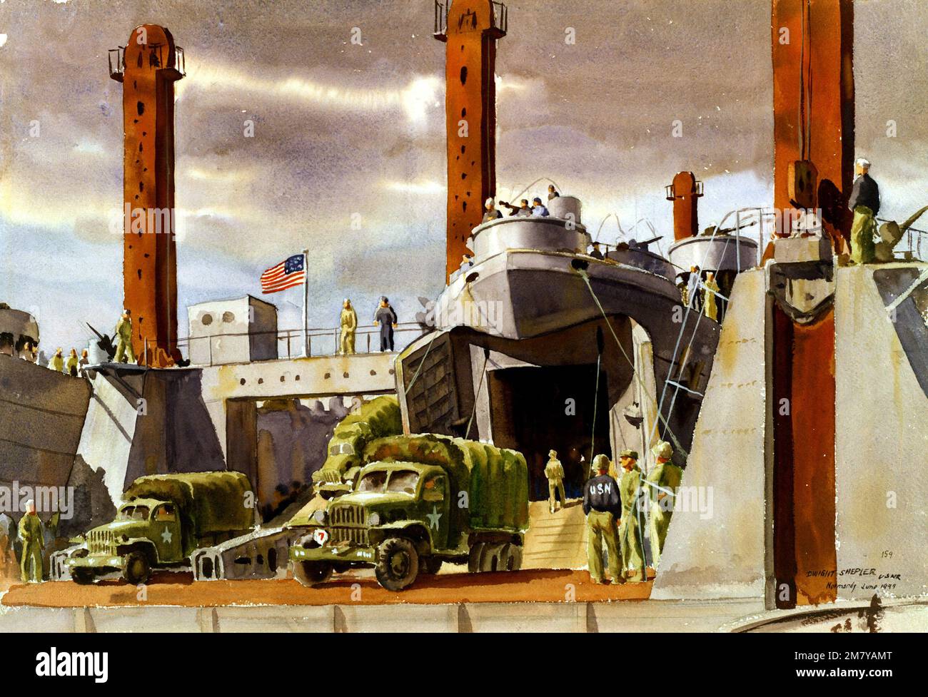 Artwork: 'Mulberry at Work' Artist: Dwight C. Shepler #159. Country: Unknown Stock Photo