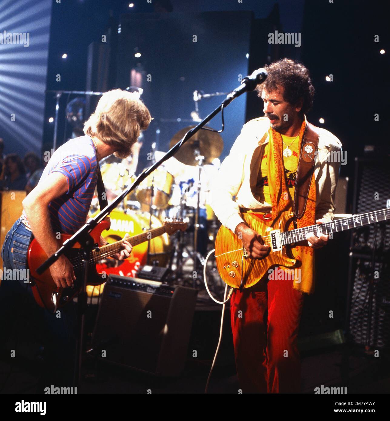 Rockpop, ZDF Konzert-Sendereihe, Deutschland 1977 - 1982, live on stage, 1.3.1982, Mitwirkende: Carlos Santana und Band Stock Photo