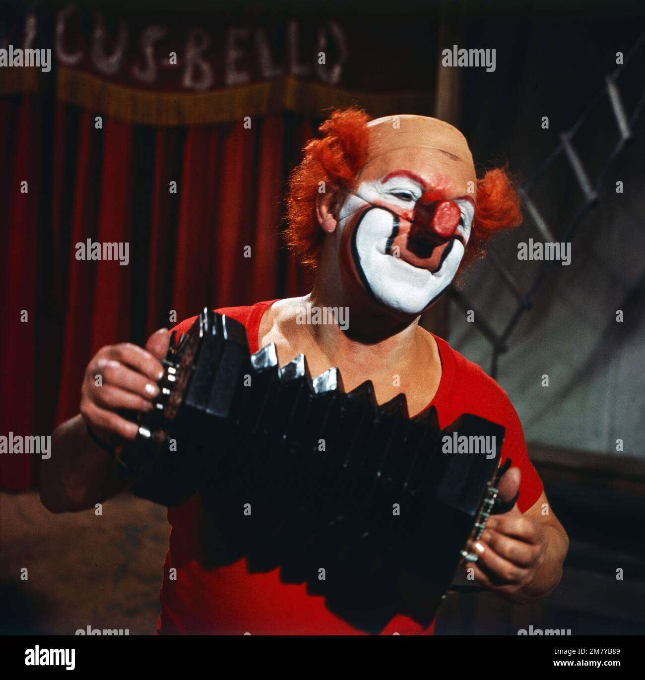 Charlie Rivel, spanischer Clown, in einem Fernsehspecial, Deutschland um 1966. Stock Photo