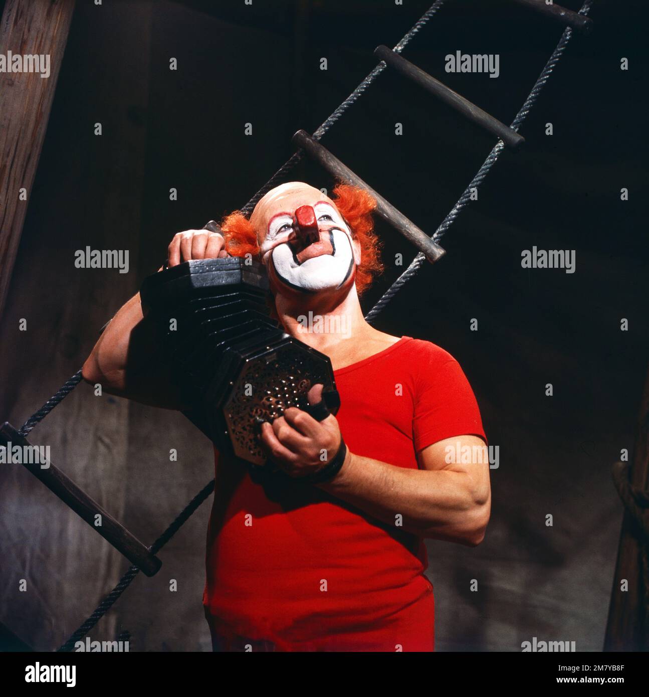 Charlie Rivel, spanischer Clown, in einem Fernsehspecial, Deutschland um 1966. Stock Photo