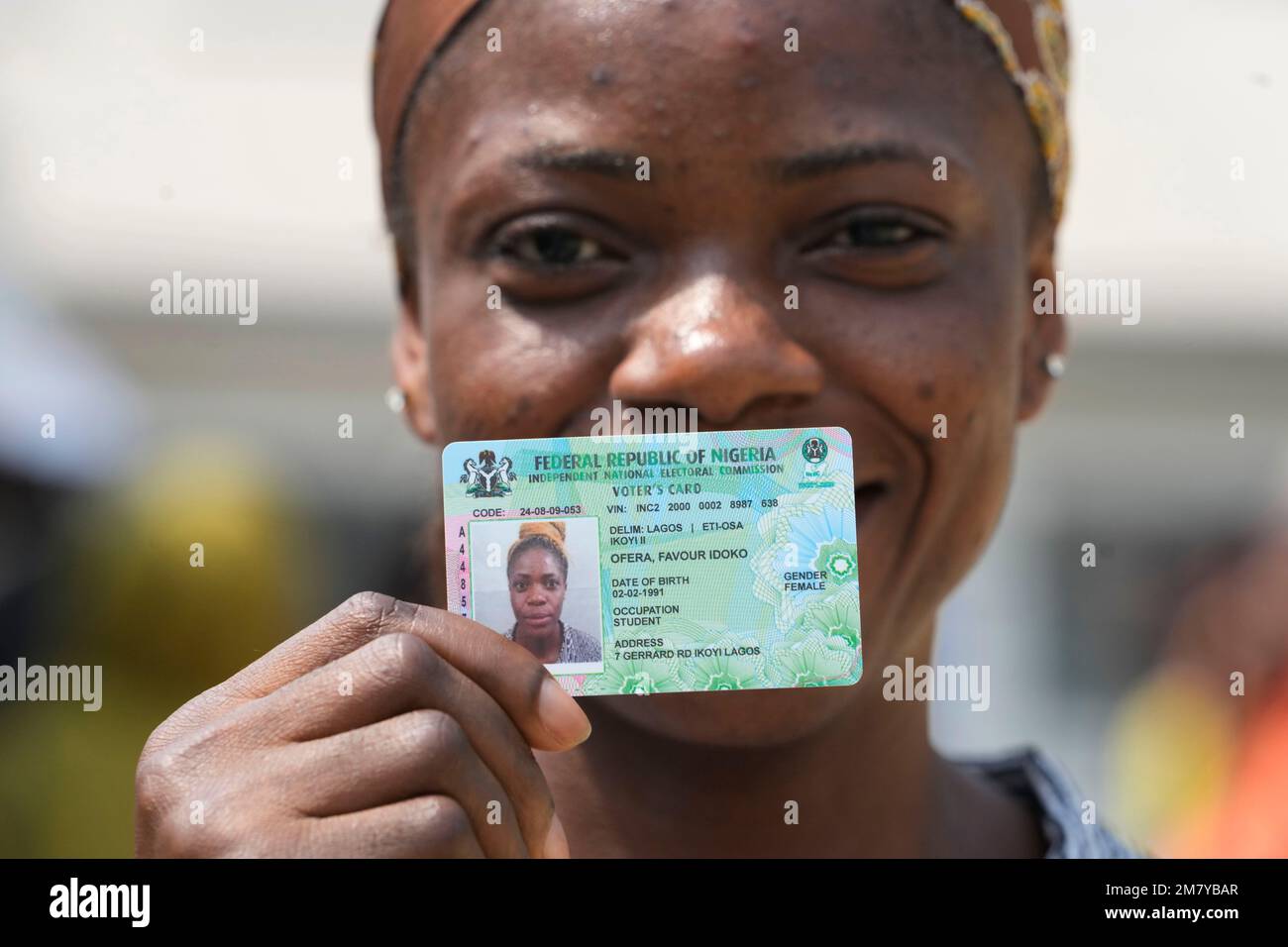 Permanent voters cards at a distribution centre in Lagos, ahead of