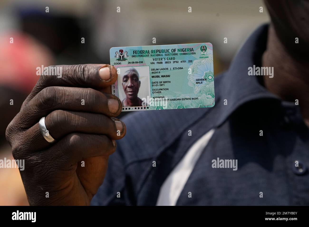 Permanent voters cards at a distribution centre in Lagos, ahead of