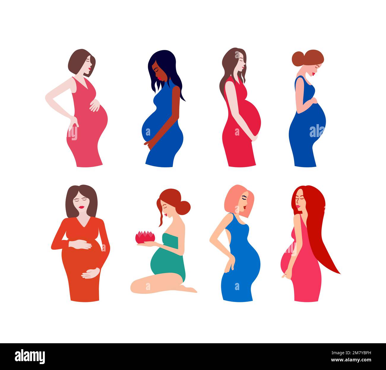 Vector pregnant women set Stock Vector Image & Art Alamy