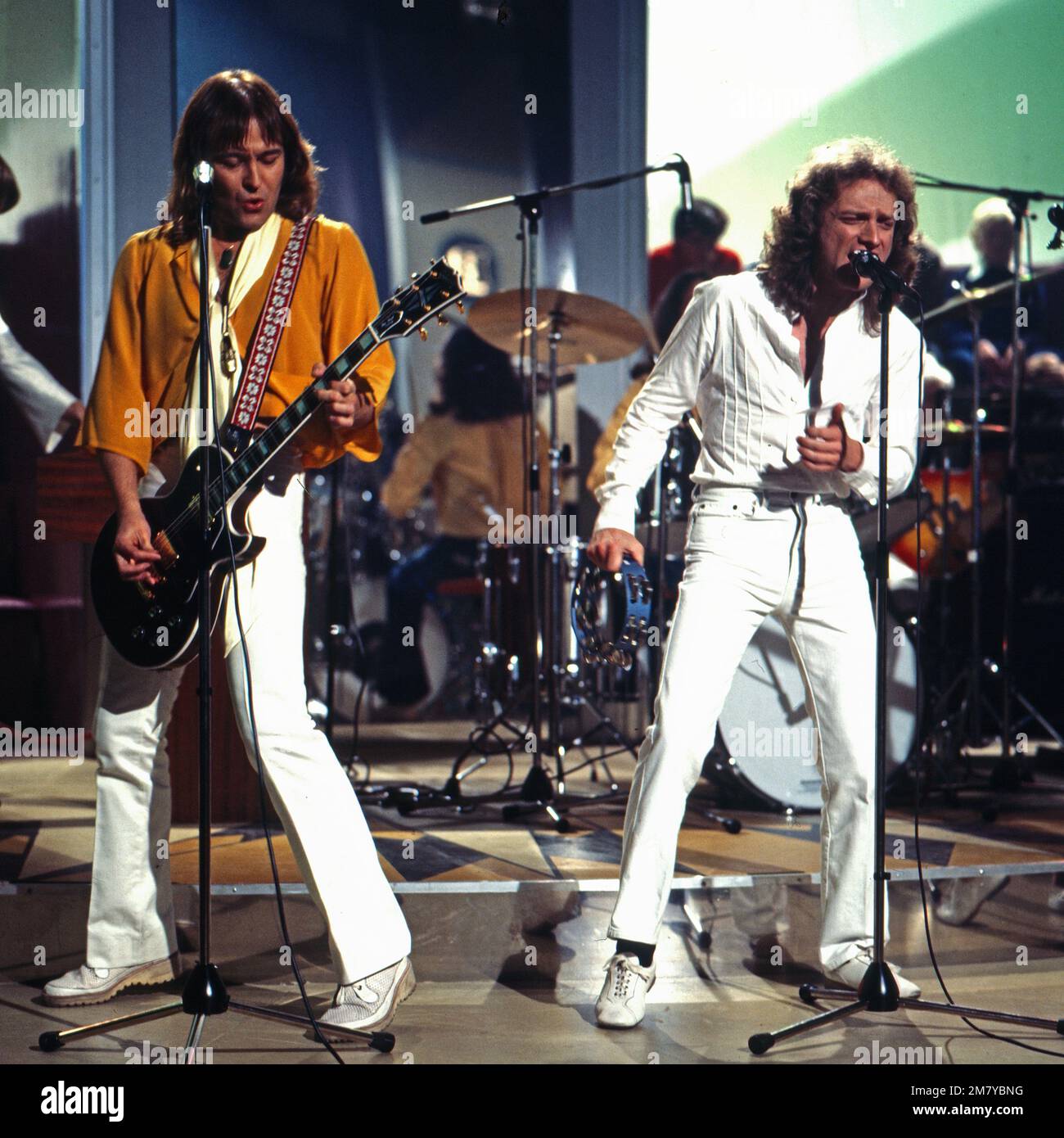 Rockpop, Konzert- und Live-Musik-Sendereihe, Deutschland 1977 - 1982, Sendung vom 3. Juni 1978, live on stage: Foreigner, britisch-amerikanische Rock Band mit Sänger Lou Gramm, rechts. Stock Photo